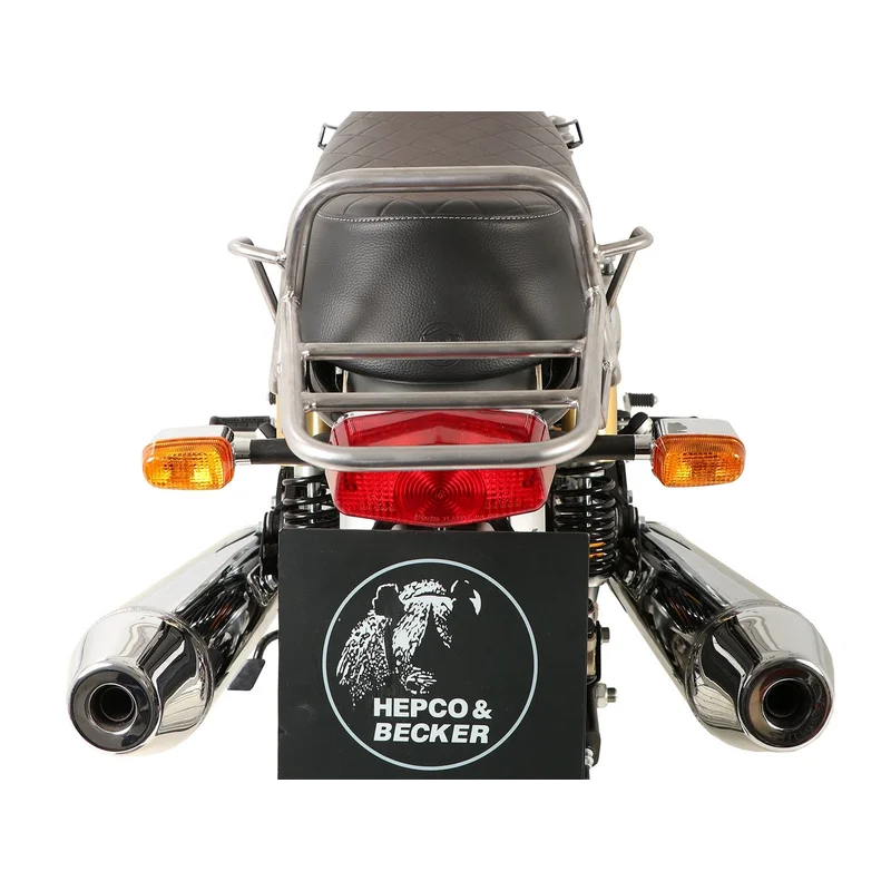 Royal Enfield Interceptor Carrier Topcase - Tubed Carrier - Black