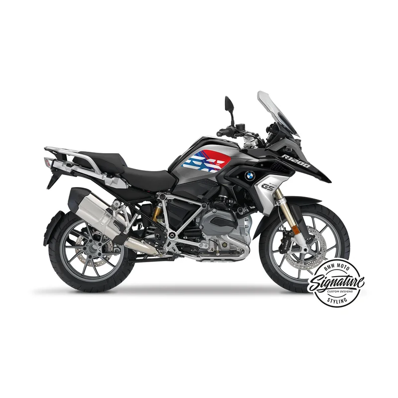 BMW R 1250 GS -Sport Style - Anniversary Decorative Decal - Red-Blue