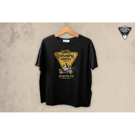 Triumph Riders India T-Shirts printed (Black) - L (Chest 112 Cm) / Black