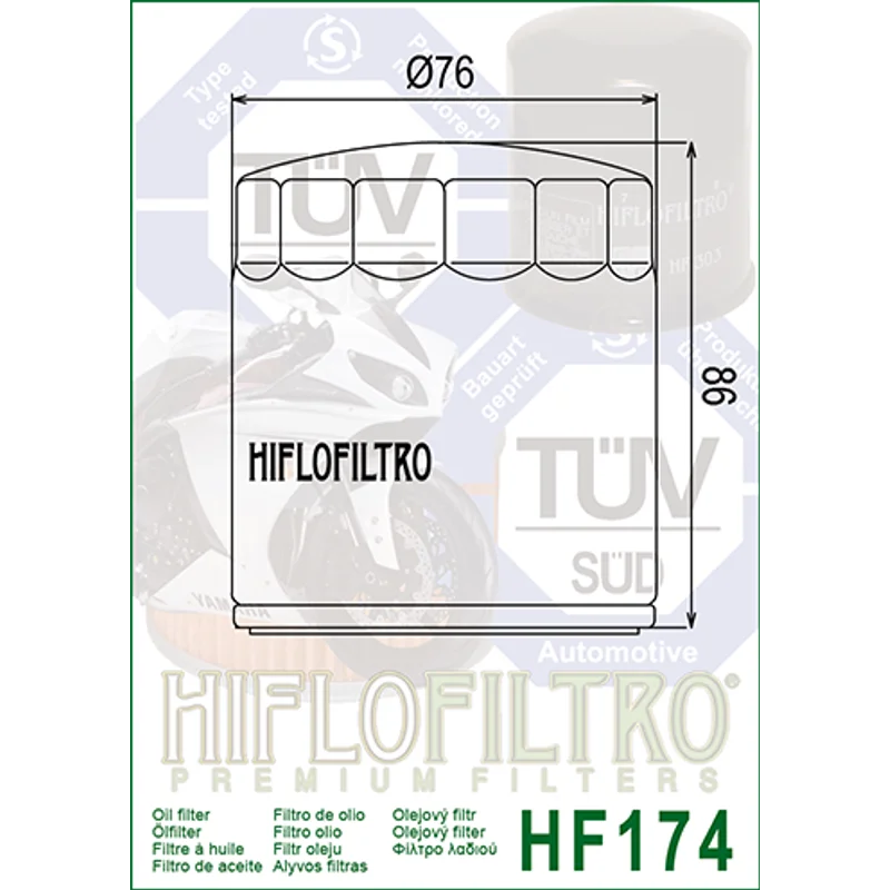 Oil Filter 174 - Hiflo
