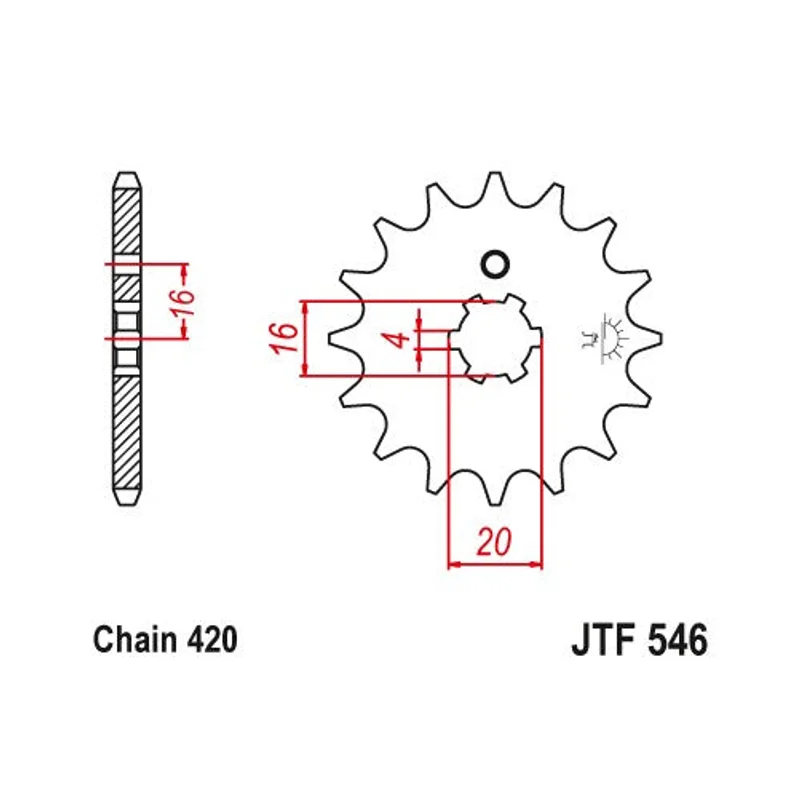 Sprockets Front (JTF546-14T) - JT
