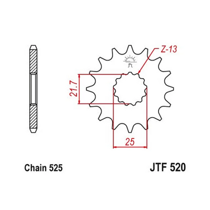 Sprockets Front (520 - 15T) - JT