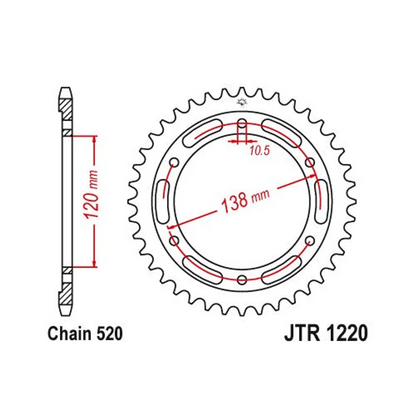 Sprockets Rear (JTR1220-38T) - JT