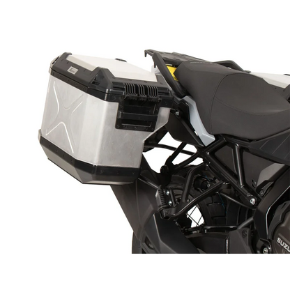 Suzuki V-Strom 800 DE Sidecase Carrier - Cutout Series with Xplorer - Black