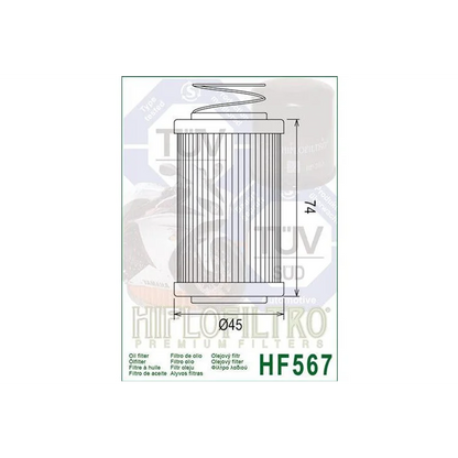 Oil Filter 567 - Hiflo - Standard