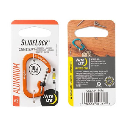 Carabiner with Slidelock (pcs) - Aluminium - Size#3 / Orange / Aluminium