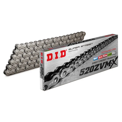 Chain 520 Pitch x 118 links (ZVMX) - ZVM-X (Rivet Type) / Natural Steel / Upto 1200cc