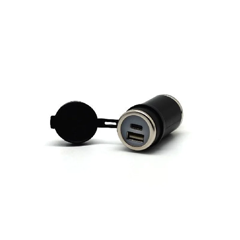 DIN (Hella) to 36W PD USB-C + QC 3.0 (STRAIGHT)