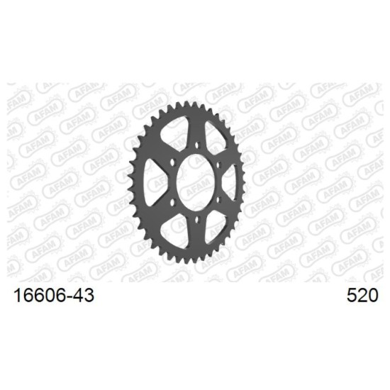 Afam 16606-43 Rear Sprocket - 43 Teeth