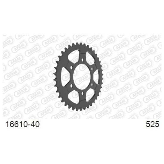 Afam 16610-40 Rear Sprocket - 40 Teeth