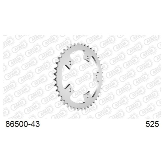 Afam 86500-43 Rear Sprocket - 43 Teeth