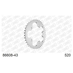 Afam 86608-43 Rear Sprocket - 43 Teeth