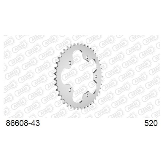 Afam 86608-43 Rear Sprocket - 43 Teeth