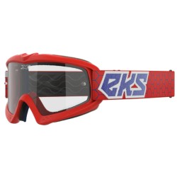 EKS Brand XGROM Clear Youth Goggle - Red/White/Metallic Blue