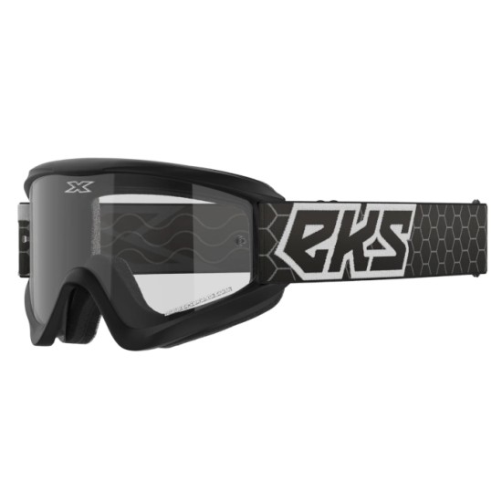 EKS Brand GOX Flat-Out Clear Goggle - Black/White