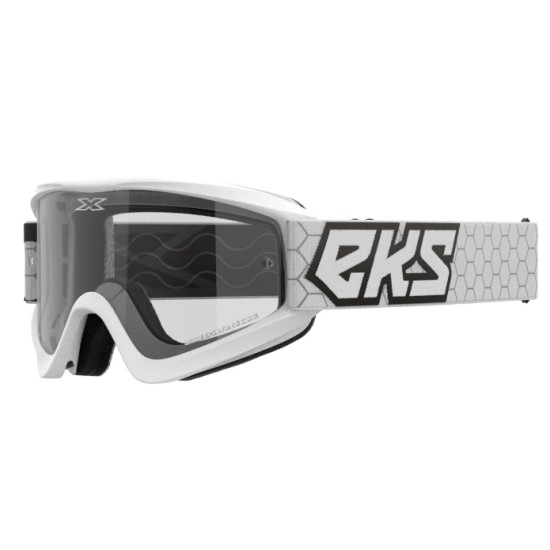 EKS Brand GOX Flat-Out Clear Goggle - White/Black