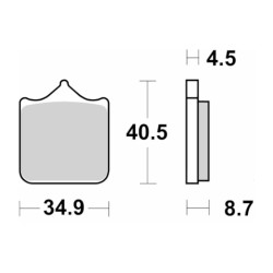 SBS 870DS-1 Dual Sinter Brake Pads