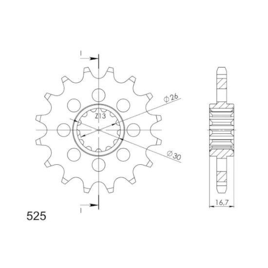 Supersprox Counter Shaft Sprocket CST-1370:16.2