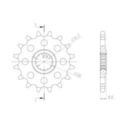 Supersprox Counter Shaft Sprocket CST-1537:15.2