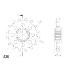 Supersprox Counter Shaft Sprocket CST-333:16.2