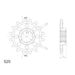 Supersprox Counter Shaft Sprocket CST-404:17.2