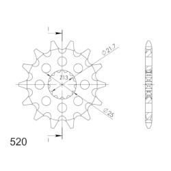 Supersprox Counter Shaft Sprocket CST-565:15.1