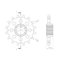 Supersprox Counter Shaft Sprocket CST-704:17.2