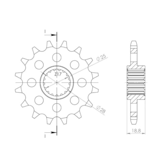 Supersprox Counter Shaft Sprocket CST-704:17.2