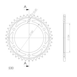 Supersprox Steel Rear Sprocket RFE-1306:42-BLK