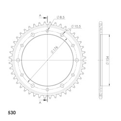 Supersprox Steel Rear Sprocket RFE-1340:44-BLK