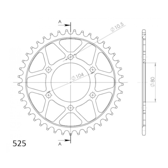 Supersprox Steel Rear Sprocket RFE-1489:41-BLK