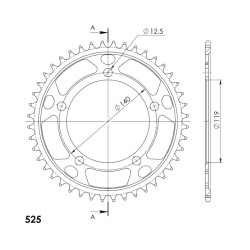 Supersprox Steel Rear Sprocket RFE-1790:44-BLK