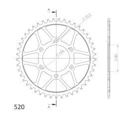 Supersprox Steel Rear Sprocket RFE-478:46-BLK