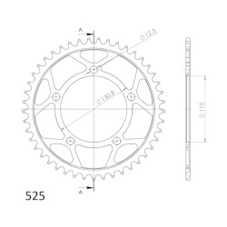 Supersprox Steel Rear Sprocket RFE-7:45-BLK