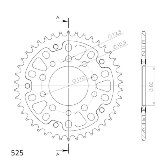 Supersprox Stealth Rear Sprocket RST-1332:42-BLU